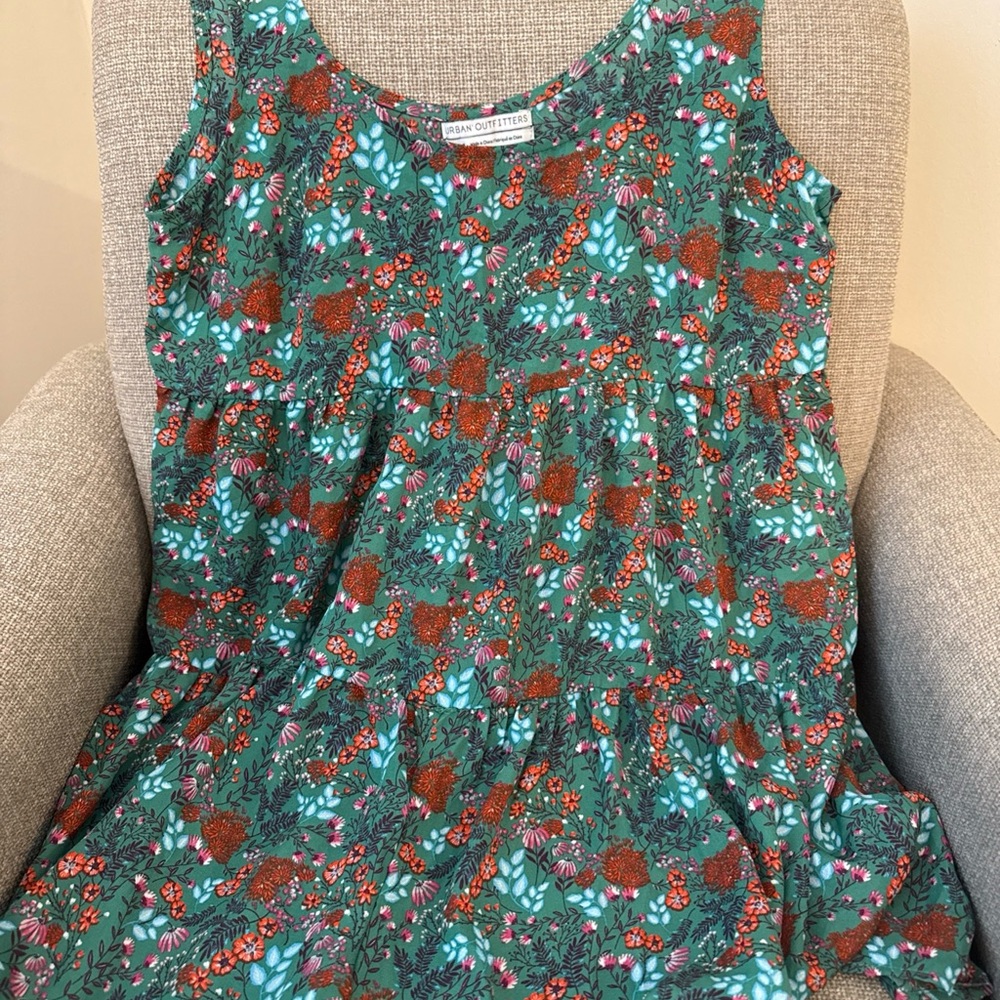 Urban Outfitters Floral Green Romper
